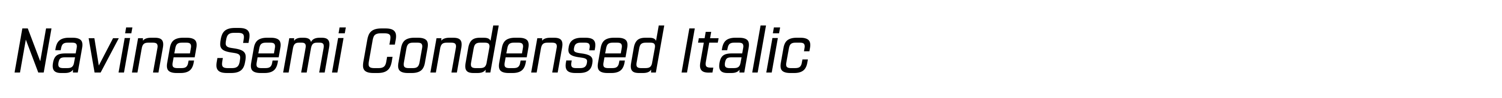 Navine Semi Condensed Italic